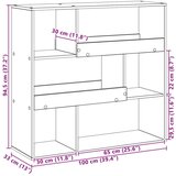  Polica za knjige Crni hrast 100 x 33 x 94 5 cm | shoptok.hr