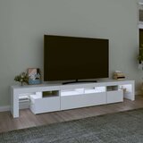 TV omarica z LED lučkami bela 230x36,5x40 cm, (20731051) | Shoptok.si
