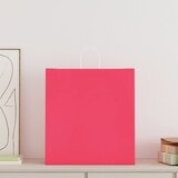  Papirnate vrećice 50 kom s ručkama ružičaste 45x17x48 cm | Eponuda.com