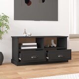 TV ormarić crni 93 x 35,5 x 45 cm od konstruiranog drva | Eponuda.com