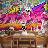  Foto tapeta - Street art - abstract urban colour graffiti mural with lettering 300x210 Vodootporna | shoptok.hr