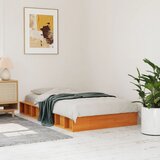 Maison Chic Posteljni okvir - Enojna postelja - Postelja za odrasle brez vzmetnice voščeno rjav 75x190 cm borovina-J13432, (21770976) | Shoptok.si