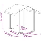  Dimnjački poklopac Srebrno 40 x 40 x 37,5 cm Nehrđajući čelik | shoptok.hr