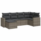 Maison Chic Seti vrtnega pohištva - Vrtna garnitura - Vrtni pohištvo set 6-delna z blazinami siv poli ratan, (21803900) | Shoptok.si