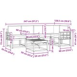  Set vanjskih sofa 6 kom. Bijela i krem Čvrsto drvo akacije | shoptok.hr