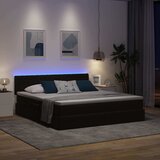  LED krevet za pohranu s madracem Crna 180 x 200 cm Baršun | Eponuda.ba