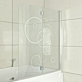 Corniche Pregrada za kadu Circles (125 x 140 cm, 2-dij., Srebrne boje) | shoptok.hr