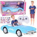 Retro kabriolet na daljinsko upravljanje s lutkom vozačicom, svjetla i glazba | shoptok.hr