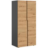 Livetastic OMARA S KLASIČNIMI VRATI, antracit, hrast artisan | Shoptok.si