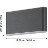 Eglo 901026 - LED spoljašnje zidno svetlo GRUTTI 2xLED/5,8W/230V IP65 | Eponuda.com