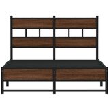 vidaXL Metalni okvir kreveta bez madraca smeđi hrast 120x200 cm | shoptok.hr