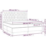  Krevet s oprugama i madracem plavi 200 x 200 cm od tkanine | shoptok.hr