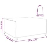 vidaXL Prevleka za zunanje pohištvo Črna 200 x 160 x 70 cm 210D | Shoptok.si