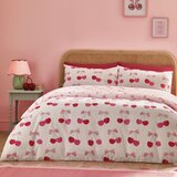 Catherine Lansfield Bijela/ružičasta posteljina za bračni krevet/za produženi krevet 230x220 cm Cherries and Bows – | shoptok.hr