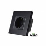 Wise Wifi pametna utičnica ugradna, stakleni panel crna WU0003 Cene