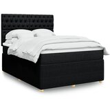 vidaXL Krevet s oprugama i madracem crni 140 x 190 cm od tkanine | shoptok.hr