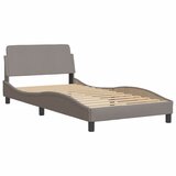  The Living Store Posteljni okvir z vzglavjem taupe 100x200 cm blago - Posteljni Okvir, (21528900) | Shoptok.si