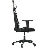  Masažni gaming stol črno in belo umetno usnje, (21377817) | Shoptok.si