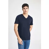 Defacto Slim Fit V-Neck Basic Short Sleeve T-Shirt