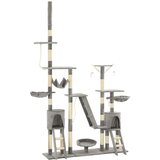  Penjalica za mačke sa stupovima za grebanje od sisala 230 - 250 cm siva | shoptok.hr