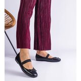 Gemre Black ballet flats with elastic and decorative bow Newton | shoptok.hr