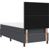Boks Vzmetnica s podbojem in LED temno siva 80x200 cm žametna tkanina, (22116204) | Shoptok.si