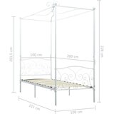  Okvir za krevet s nadstrešnicom bijeli metalni 100 x 200 cm | Eponuda.ba