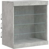  Komoda z LED lučkami betonsko siva 142,5x37x67 cm | Shoptok.si