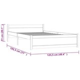  Posteljni okvir bel iz trdnega lesa 120x190 cm 4FT, (20905909) | Shoptok.si