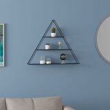 Hanah home cara black wall shelf