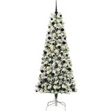 vidaXL Umetno Zložljivo Božično Drevo Zelena in bela 240 cm PVC | Shoptok.si