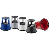 eurokraft pro Stolček na kolesih, iz trdne jeklene pločevine, višina obremenjenega 420 mm, tri drsna kolesa, rdeča | Shoptok.si