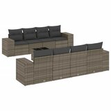  9-dijelni set vrtnih sofa od poliratana s jastucima sivi | shoptok.hr