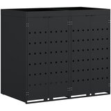  Skladištenje kanti za 2 kante Crna 136 x 77,5 x 121,5 cm | shoptok.hr