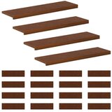  Stepenica 20 kom. 100 x 30 x 2 cm Tamno smeđa - Tamno smeđa 100 x 30 x 2 cm 20 | shoptok.hr