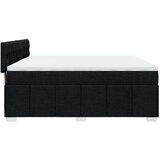 vidaXL Box spring postelja z vzmetnico črn 200x200 cm blago | Shoptok.si