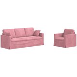  Set sofe 2 pcs Ružičasta 198 x 78 x 80 cm Baršun | shoptok.hr