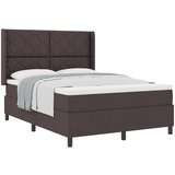 vidaXL Box Spring postelja s temno rjavim ležiščem 140x200 cm iz tkanine, (22050544) | Shoptok.si
