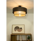 Prislonjen luster BORHO 1xE27/60W/230V prečnik 50 cm crna/juta | Eponuda.com