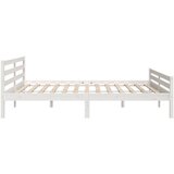  Posteljni okvir bel iz trdnega lesa 200x200 cm, (20648170) | Shoptok.si