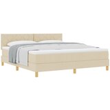 vidaXL Box Spring Krevet s Madracem Krem 180x200 cm Tkanina Cijene