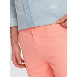 Ombre Men's chinos shorts with denim trim Cene