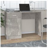  Radni stol s ladicom i ormarićem boja betona 100x40x73cm drveni | shoptok.hr