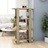 The Living Store Knjižna omara/pregrada sonoma hrast 80x30x123,5 cm - Knjižna Omara, (21437104) | Shoptok.si