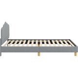  Posteljica za malčke z vzglavjem Svetlo siva 80 x 200 cm blago, (5000105337) | Shoptok.si
