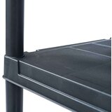 vidaXL Stojalo s policami plastika 125 kg 60x30x180 cm črno | Shoptok.si