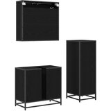  Set namještaja za kupaonicu 3 kom. Crni hrast 65 x 33 x 60 cm | shoptok.hr