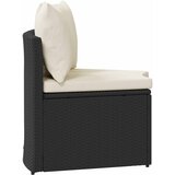  Set sofe 2 pcs Crna Solidno drvo akacije i poli ratan | shoptok.hr