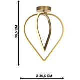  Kovinska LED stropna svetilka v bronasti barvi Pars – | Shoptok.si