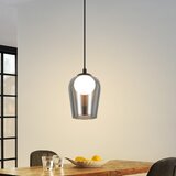 Nettlife viseča svetilka za jedilno mizo, vintage steklena viseča svetilka z 1 plamenom G9, črna, nastavljiva po višini, (22122978) | Shoptok.si